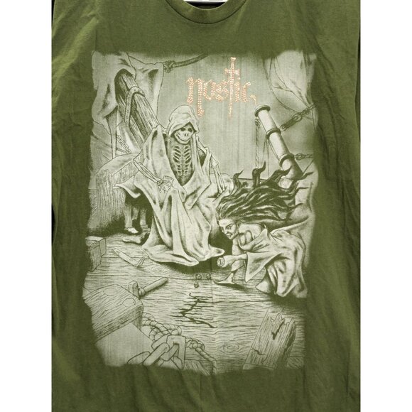 Nostic Grim Reaper Men Size XL Graphic Tee Gothic Skeleton Streetwear Grunge Y2K - Picture 5 of 9